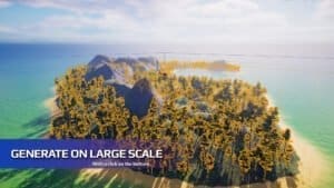 Basic PCG Forest visual for Games by Hyper Unreal Engine systems