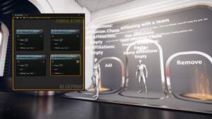 Team Affiliation System visual for Games by Hyper Unreal Engine systems