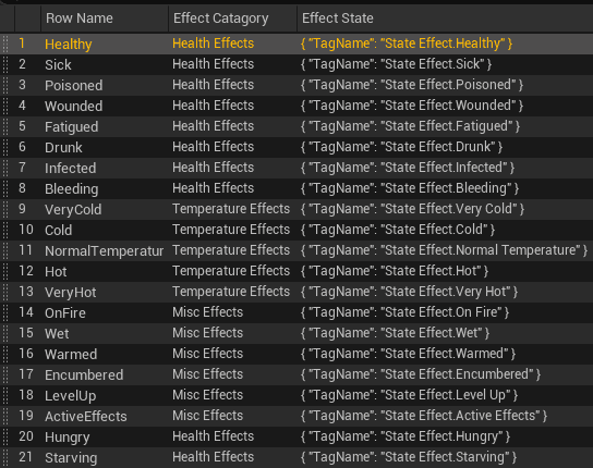 State Effect Configuration screenshot