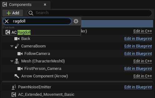 Components screenshot