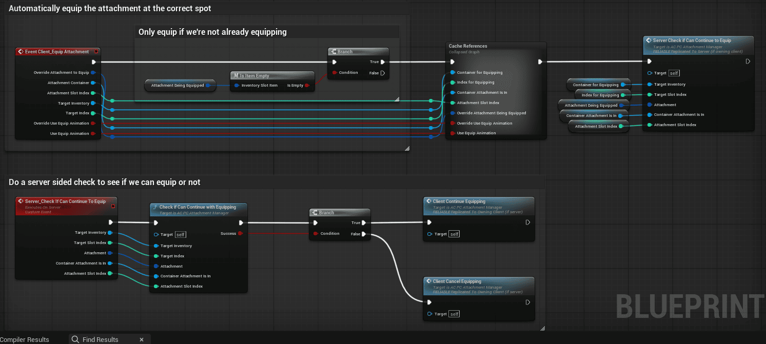 High-level equip pipeline screenshot