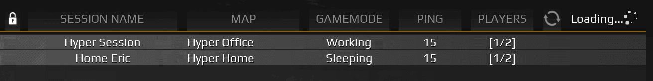 Finding Sessions screenshot