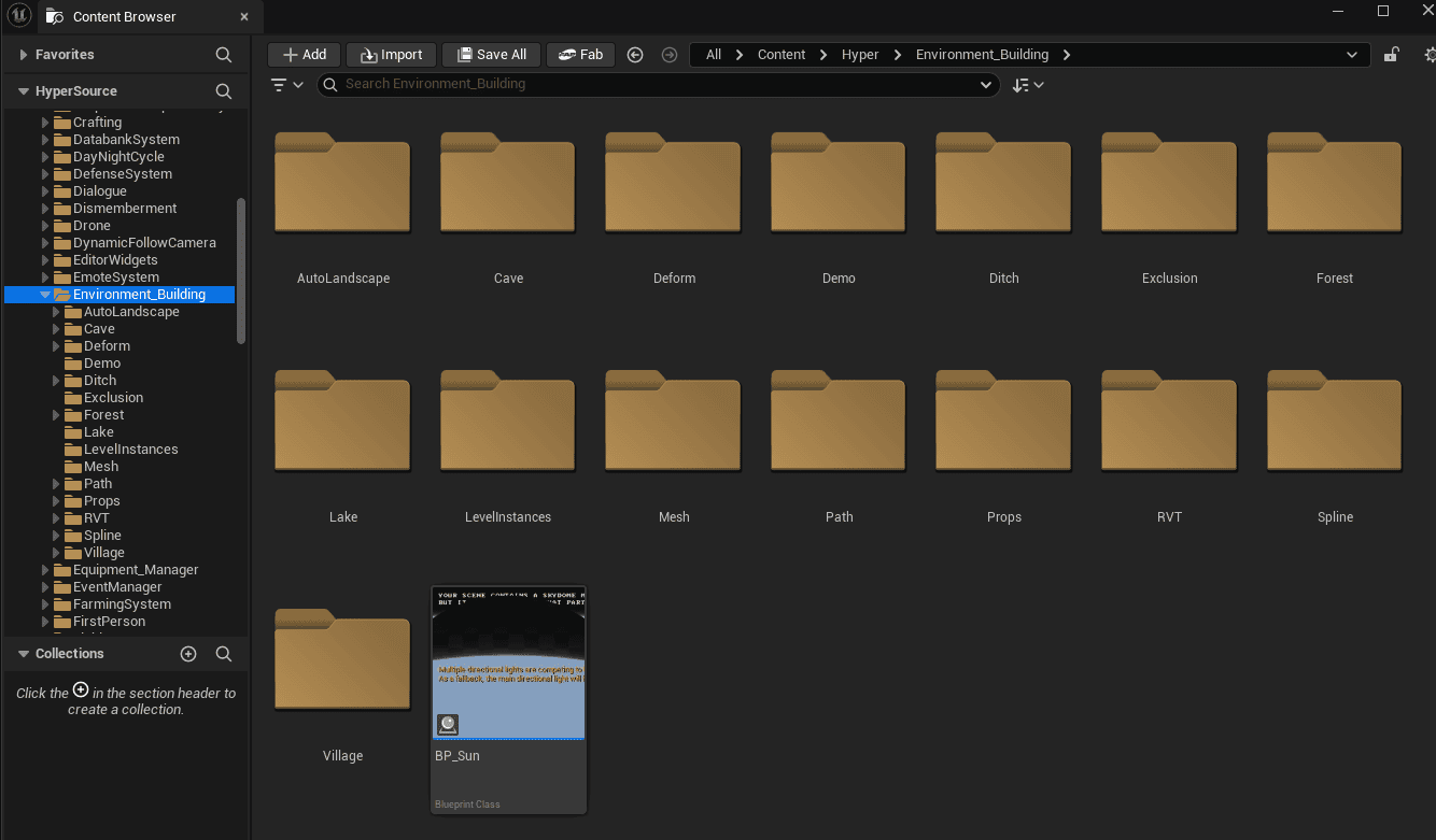Environment_Building folder with environment setup assets
