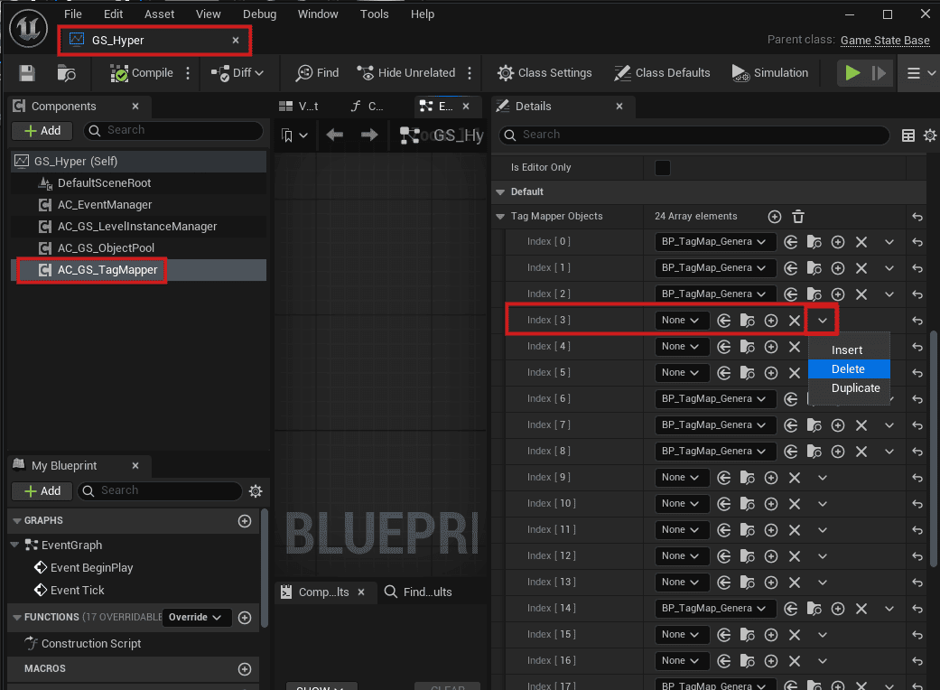 Deleting empty tag mapper rows in GS_Hyper