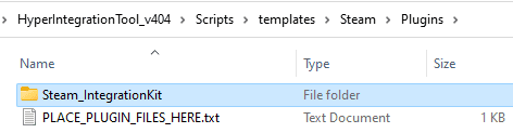 Optional integration plugin folder