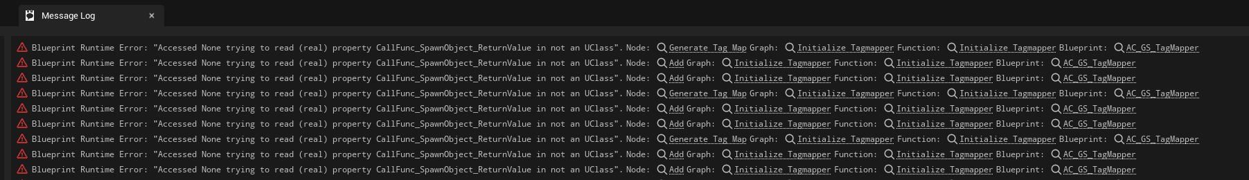 Tagmapper error after Play