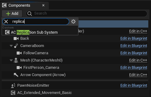 Components screenshot