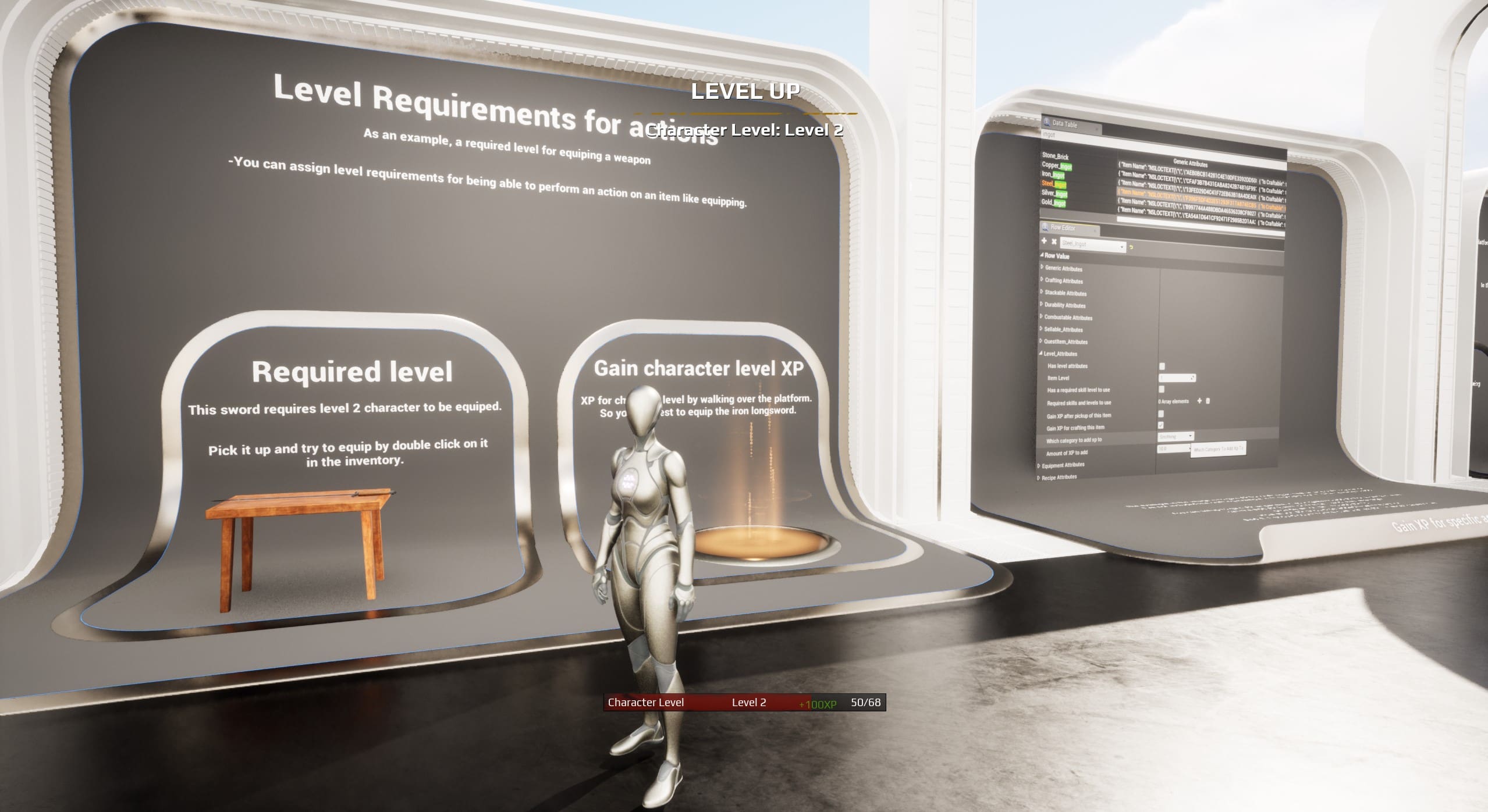 Gain XP per specific action: screenshot