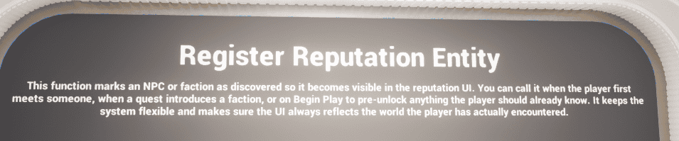 Register Reputation During Gameplay screenshot