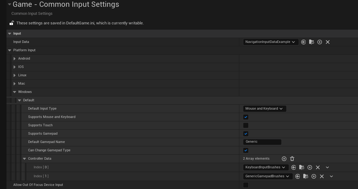 Common Input Base Controller screenshot
