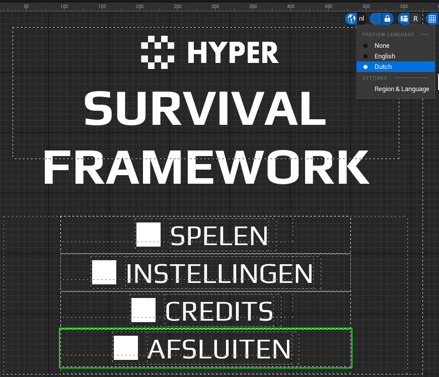 Localization screenshot